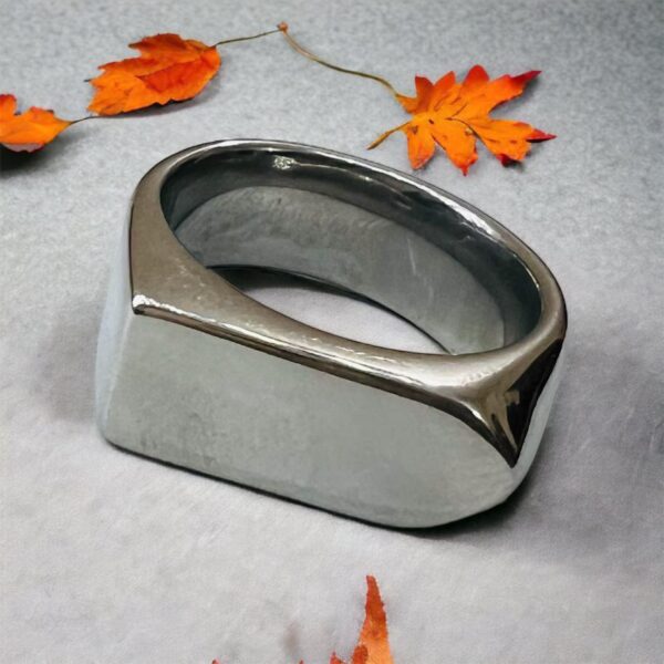 Raw Silver Knight Ring